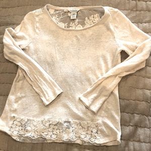 Sundance women’s linen and lace Medium shirt